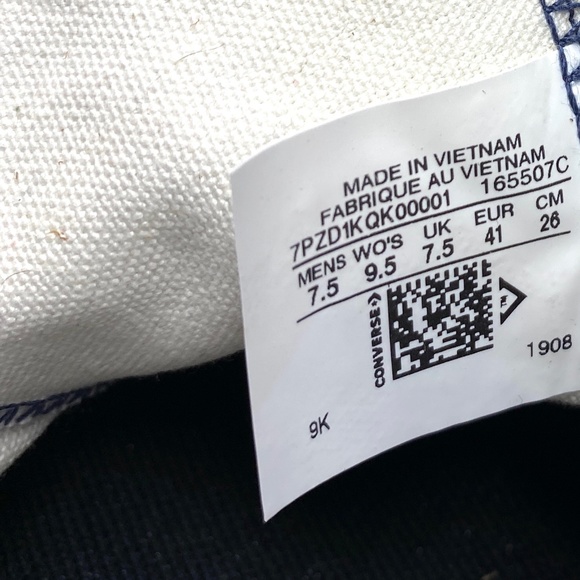 Converse Chuck 70 Low Top Leather Blue Women's Size Sneakers Custom 165507C-ENG - Picture 13 of 15